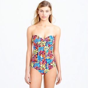 J Crew Sunset Floral Bandeau Size 6 convertible